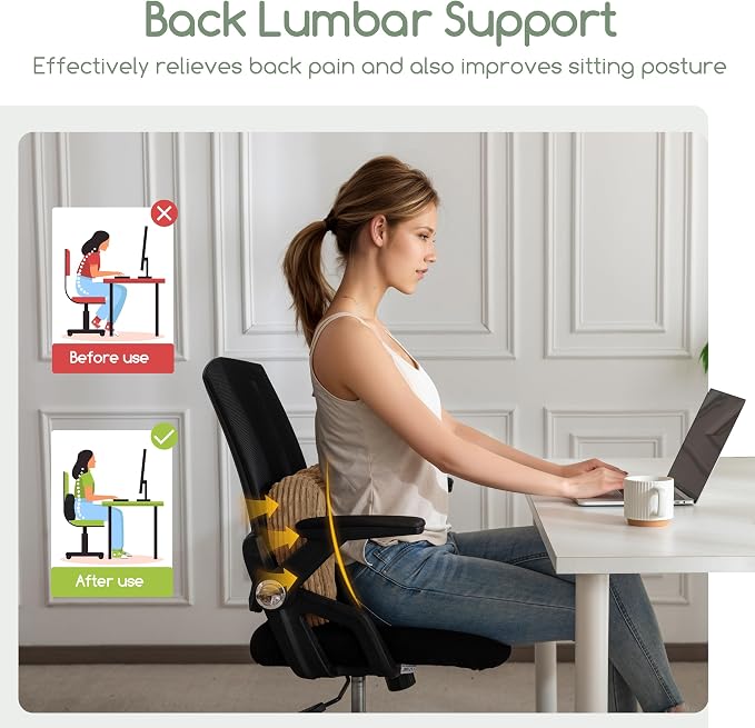 HIGOGOGO Lumbar Support Pillow for Recliner Chair/Accent Chair/Couch/Office Chair, Tufted Corduroy Back Support Cushion for Elderly, Recliner Cushions for Back Rest, Pain Relief, Reading, Coffee
