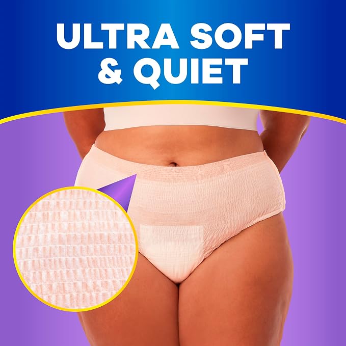 Always Discreet Essentials Adult Diapers for Women, Postpartum Essentials, Disposable Briefs, Unscented Incontinence Underwear Bladder Leak Protection, Size S/M, 56 Count