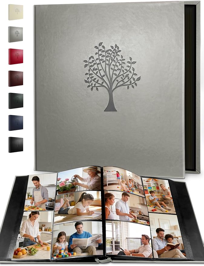 Photo Album 4x6 600 Pockets Photos, Large Capacity Leather Cover Photo Book | Slip-In Horizontal & Vertical Pockets Acid-Free Waterproof Picture Albums Great for Family Baby Wedding Holiday & Anniversary