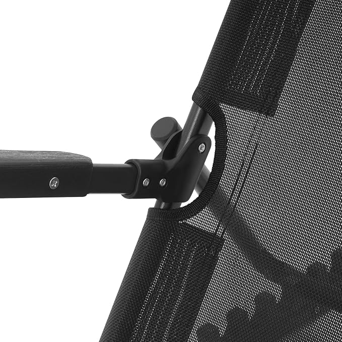 Lifting Bed Backrest, Oxford Cloth Backrest Chair 8 Gears Adjustable Armrest Sit up Back Rest for Read Watch TV Eat Black