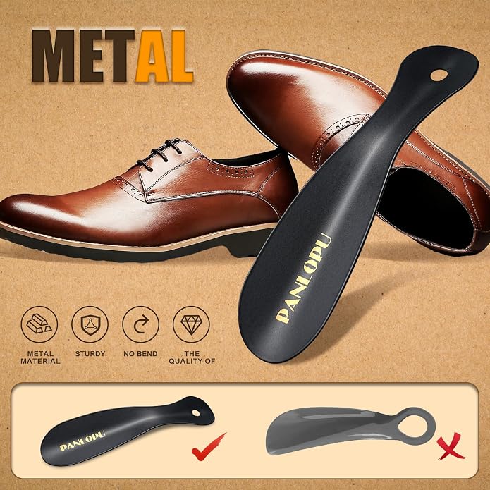 Metal Shoe Horn 7.5Inch Portable Quality Stainless Steeln Shoe Horn Fashion Travel