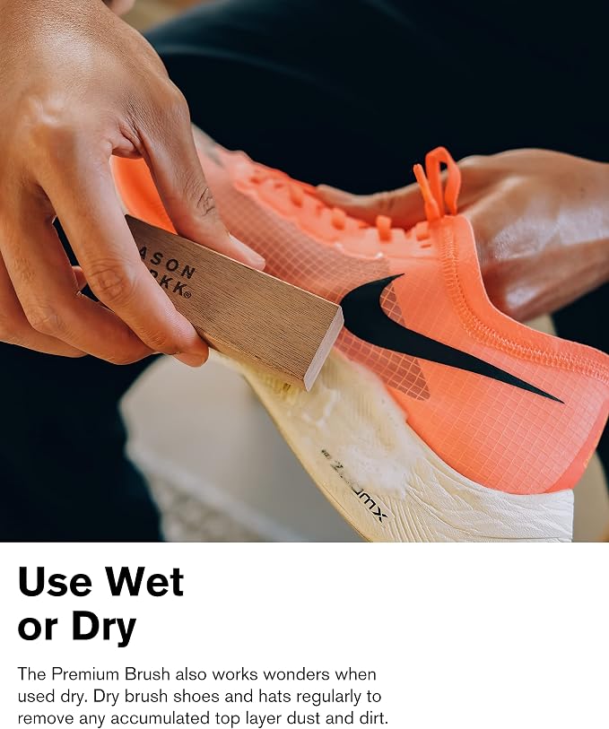 Jason Markk Delicates Shoe Cleaning Brush, Soft Bristles & Walnut Wood, Sneaker Care, Extra Gentle, Ideal for Footwear, Safe for Leather, Suede, Nubuck, Cotton, Knits