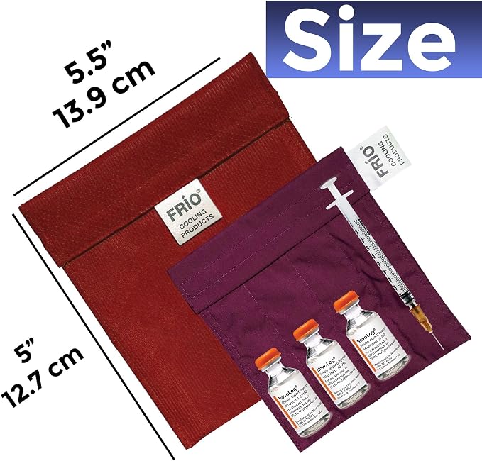 FRIO Cooling Wallet - Insulin & GLP-1 Cooler for 45+ Hours - Red - Small