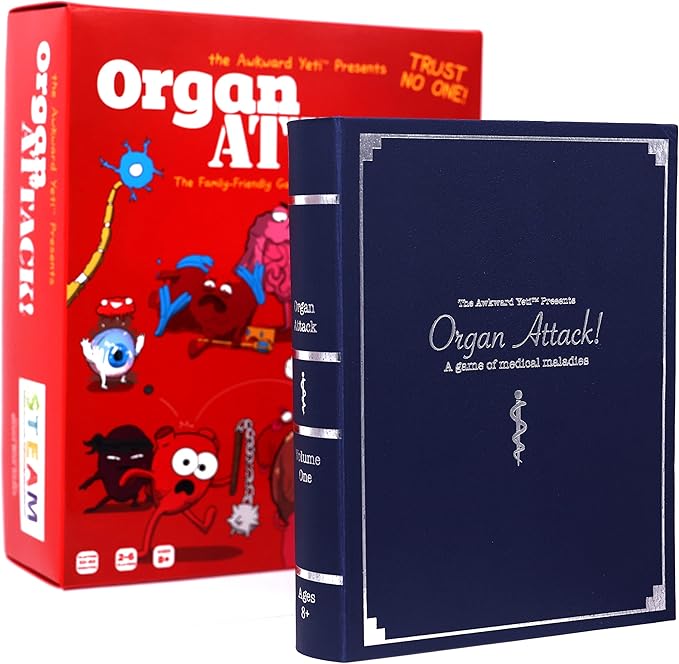 The Awkward Yeti Organ Attack | Funny Family Card Game for Kids Ages 8+ & Parents, Teens & Adults | Anatomy & Organ-Themed Party Game for Family Game Night | Super Fun