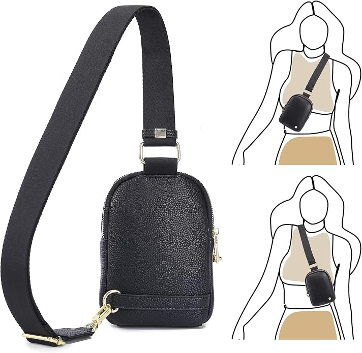 Lightweight Small Crossbody Sling Bag for Women | Mini Travel Purse,Multi-pocket with Card Slots,Durable Vegan Leather,Everyday Carry
