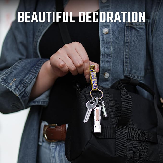 KeyUnity KM00 Titanium Belt Loop Keychain Clip Double Side Quick Release Key Holder with Detachable Key Ring
