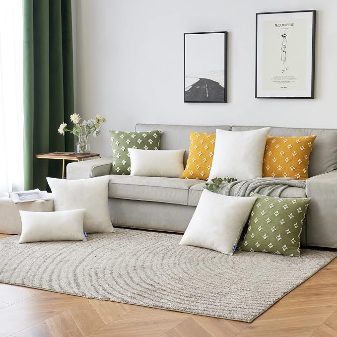 MIULEE Pillow Insert 14x40 Inch Decorative Rectangle Throw Pillow Inserts | Premium Fluffy Pillow Forms Sham Stuffer for Sofa Couch Living Room
