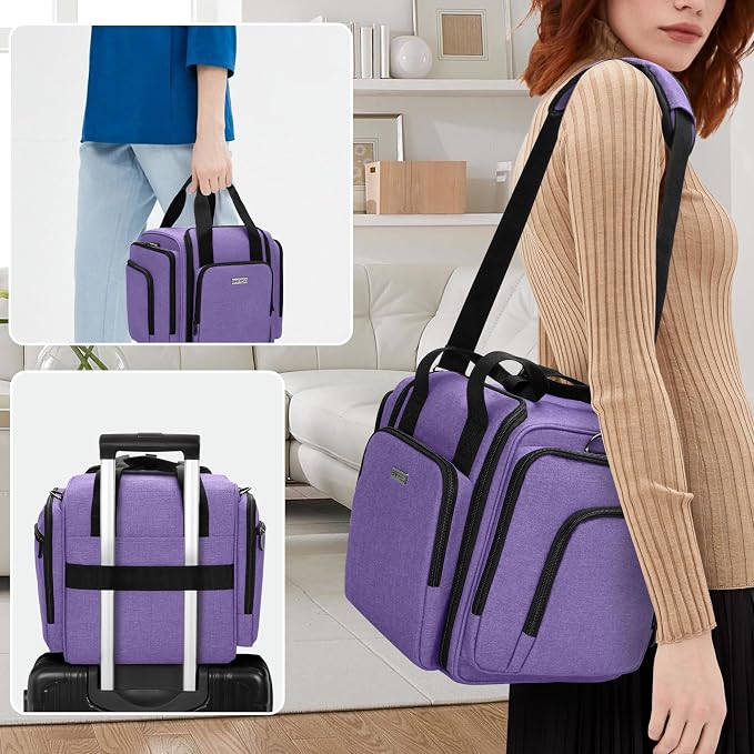 BAFASO Large Pill Bottle Organizer with 4 Inner Removable Pouches, Purple | Medicine Bag Come with Shoulder Strap, BAG ONLY.