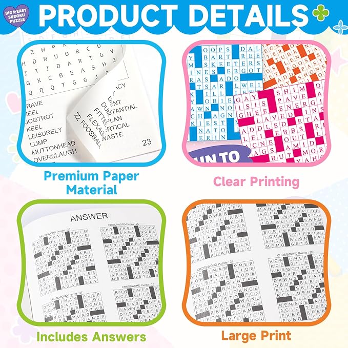 9 Pack Large WordSearch Puzzle Books for Adults Aging Seniors 6.5x9 Inches Word Find Puzzle Books with Large Print Words Activity Book Brain Games and Stress Relief(Variety Pack Bulk)