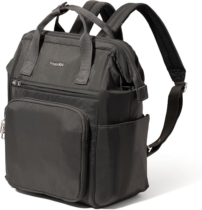 Baggallini Securtex Anti-Theft Windsor Backpack for Travel, Work & College, RFID & Locking Zipper, Up to 16" Laptop