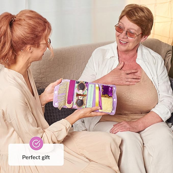 Fidget Wrist Cuff Sensory Toys | Fidget Toys for Dementia | Dementia Products for Elderly | Anxiety Sleeve | Gifts and Activities for Seniors with Alzheimer’s or Dementia