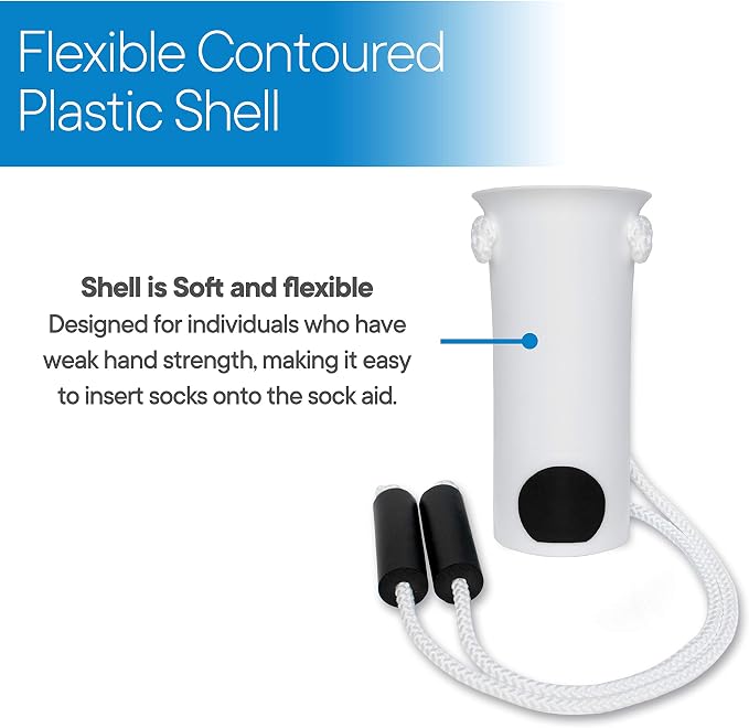 RMS Deluxe Sock Aid - Socks Helper with Foam Handles for Regular Socks