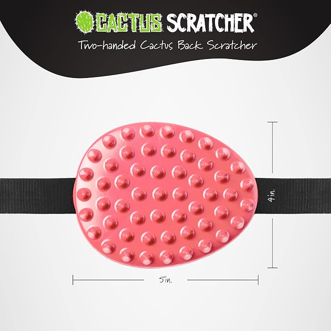 Original Back Scratcher - 2-Sided Back Scratching Tool for Hard-to-Reach Area, Durable 45" Strap with Ball Handles for Towel Like Operation, Universal Gifts for Men and Women, Pink