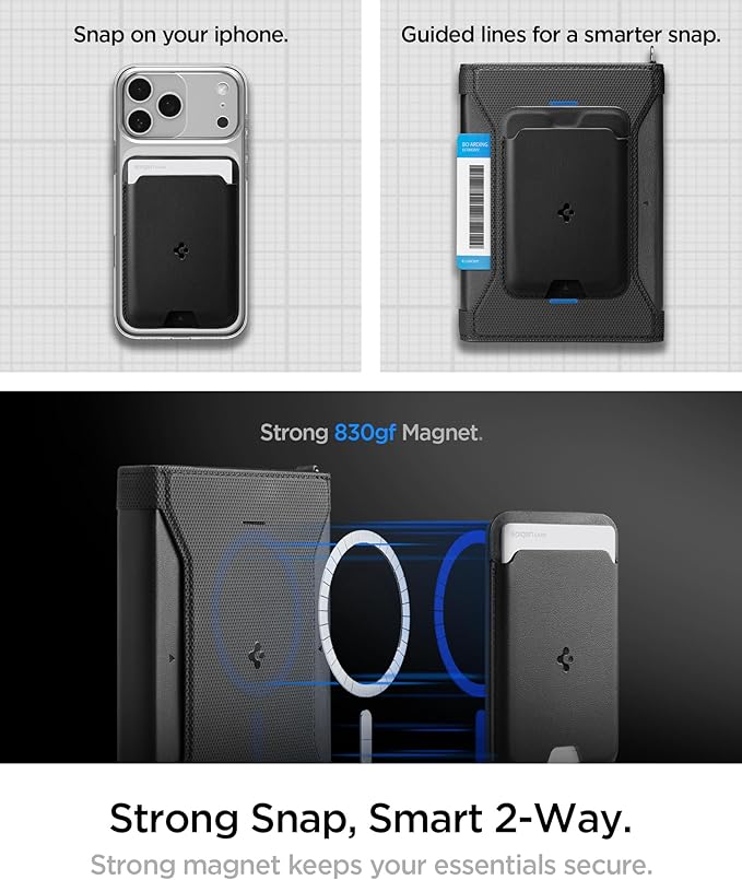 Spigen Life Passport Card Cover Holder, RFID Blocking | Travel Document Organizer, SIM Card Pin Included - Black