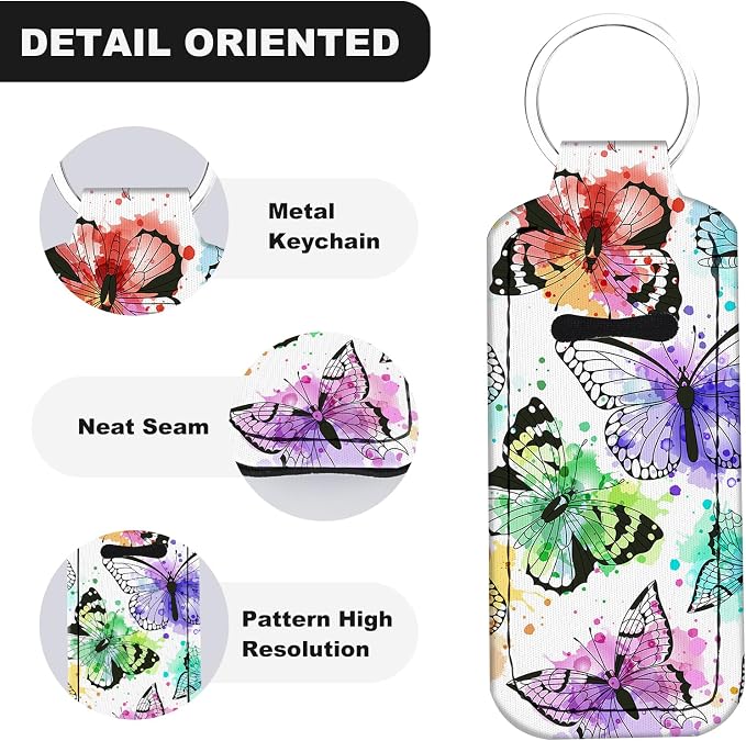 Chapstick Holder Keychain Lip Balm Holder with Clip