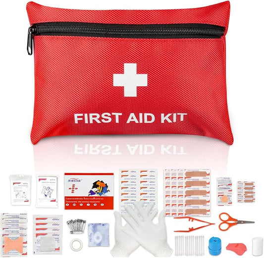 100-Piece First Aid Kit - Compact Portable Emergency Medical Supplies for Camping, Hiking, Travel, Car, Home & Office | Survival Gear for Outdoor Backpack, Vehicle, Dorm, Emergency Prep