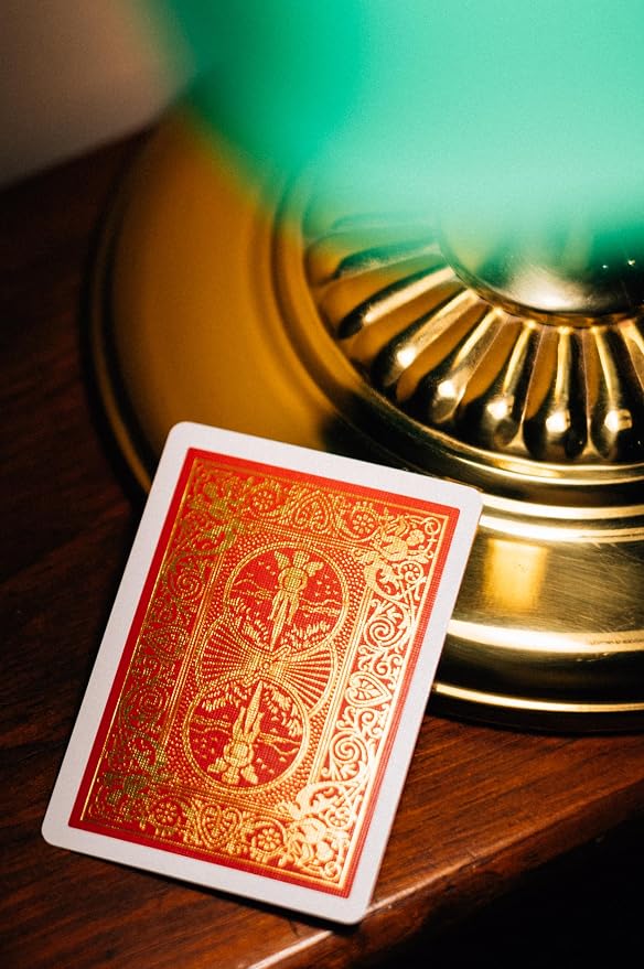 Bicycle 140th Anniversary Playing Cards Special Edition 1885 Design | Red and gold foil, Historic aces from 1885 artwork, Court cards marked with 1885 and 2025, Air Cushion Finish
