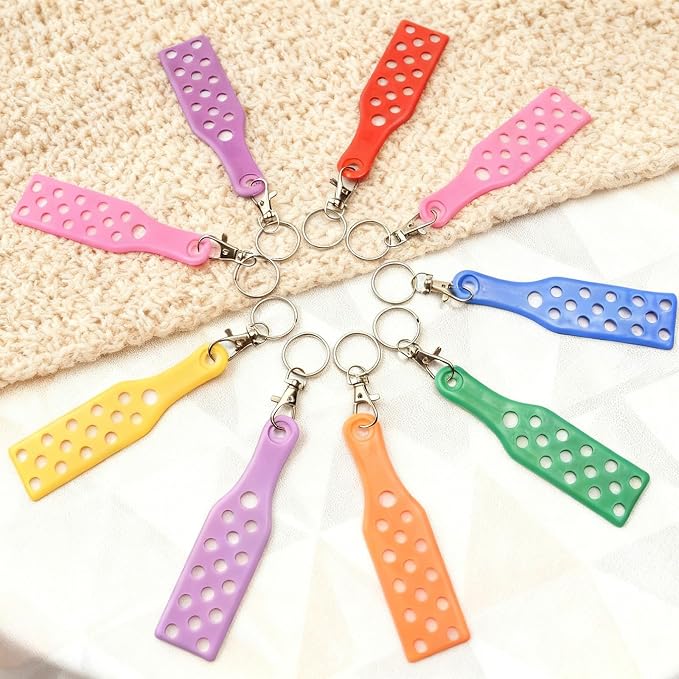 20 Pcs Shoe Charm Keychain Holder 10 Colors | Silicone PVC, Luggage Tag Hole, Key Ring Decoration