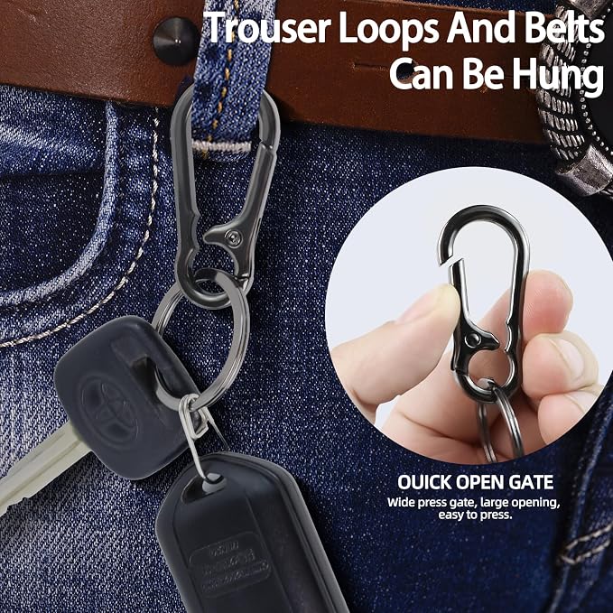 2 Pcs Metal Keyring Chain Ring Holder Keys Organizer for Home Car Keys, Key Finder, Car Keychain