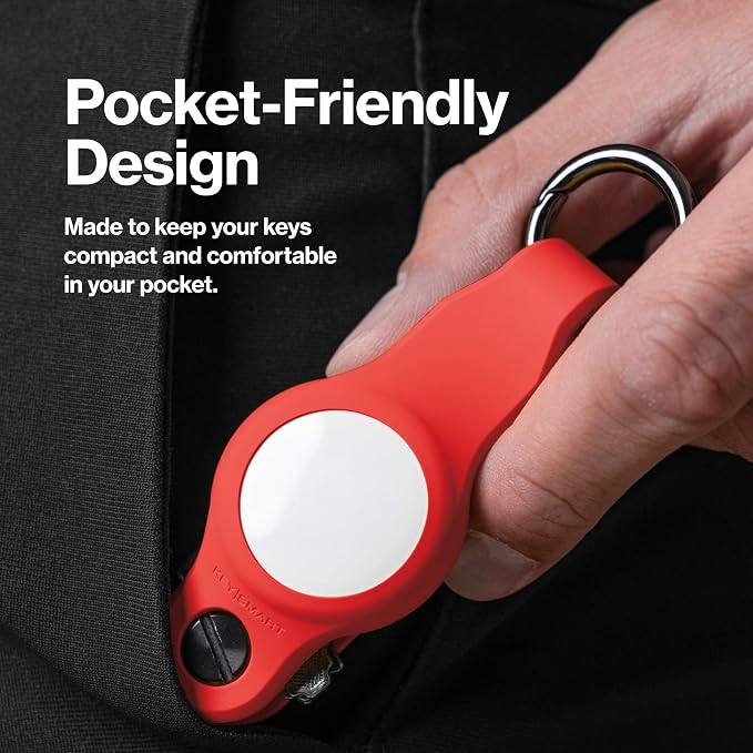 KeySmart Air - Premium Keychain Key Holder Compatible with Apple AirTag, 5 Key Organizer Keychain, Air Tags Not Included
