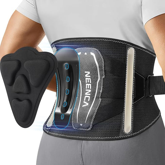 NEENCA Back Brace for Lower Back Pain with Bionic Support System, Adjustable Lumbar Support Belt for Women & Men with Lumbar Support 3D Pad, Breathable Mesh for Herniated Disc, Sciatica, Scoliosis...