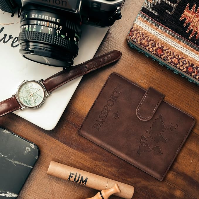 Passport Holder for Travel Women and Men RFID Passport Holder with Card Slots Holder Passport Case Passport cover Passport Wallet Travel Essentials and Accessories