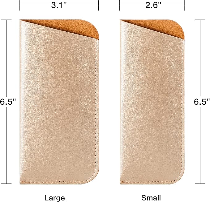 TRIUMPH VISION 3 Pack Reading Glasses Pouch Soft Case Eyeglass Sleeve Slim | Alternative to Bulky Case in bag, Lightweight Lined Padded Protect Optical lens Slip in, Cute Pattern Portable for Daily Use