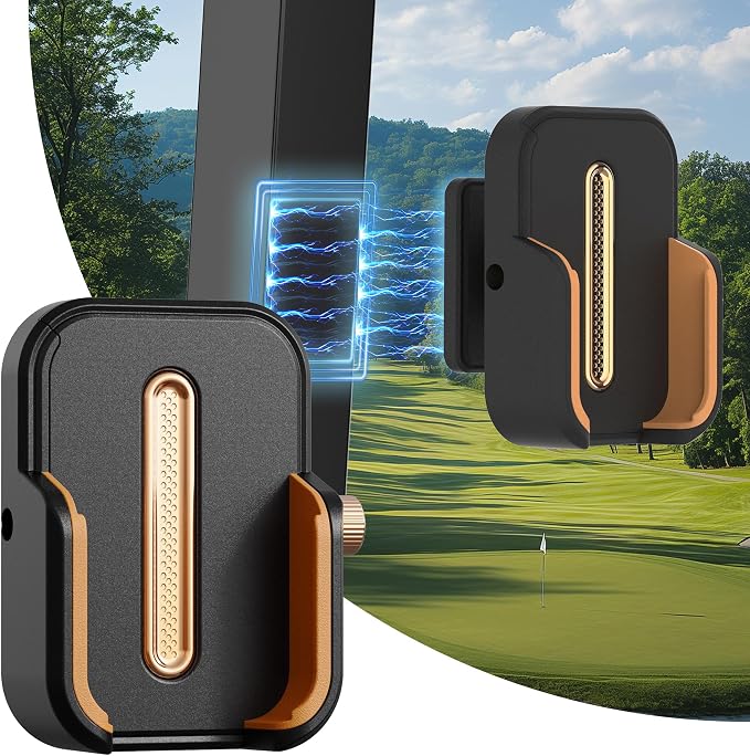 【2026 Upgraded】Full Metal Magnetic Golf Cart Phone Holder – Premium Golf Gift for Men, Compatible with EZGO, Club Car, Yamaha | Strong N52 Magnets | 360° Rotation | Works with iPhone, Samsung& More