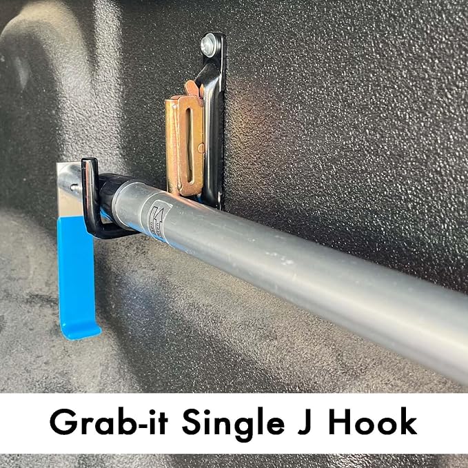 Universal J Hook and E Track System to Mount Any Cargo Retriever | Used for Pick-up Truck Beds, Vans, Trailers, Garage or Shop | (Universal J-Hook and E-Track Mounting Kit)