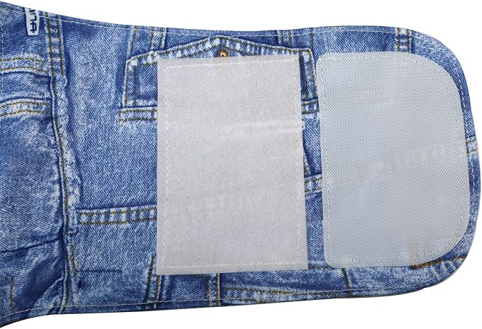 Teen Adult Cloth Diaper Nappy Reusable Washable for Disability Incontinence Hook and Loop (Denim (Large 26in to 50in))
