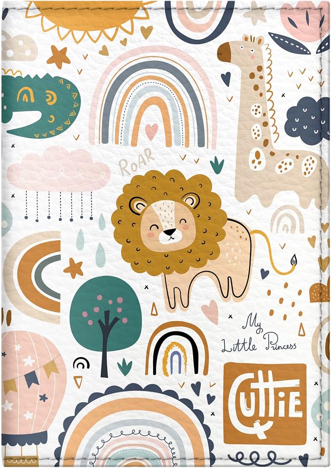 Passport Cover for Kids, Women and Men, Cute Travel Passport Holder (Animal Pattern)