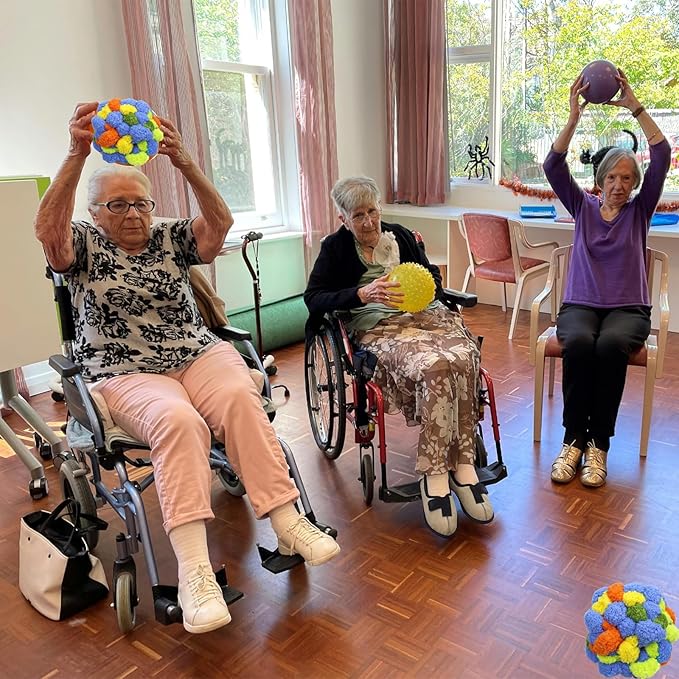 Fidget Ball for Alzheimer Dementia Patients Relief and Anxiety Relief Sensory for Autism Special Needs and Elderly Stretch and Squeeze Skin Pickers ADHD OCD (4colors)