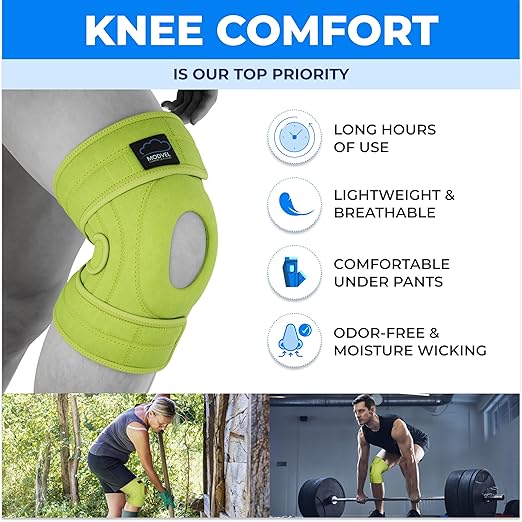 Modvel ELITE Knee Brace for Men & Women – Patella Gel Pads & Side Stabilizers for ACL, Meniscus Tear, Arthritis & Injury Recovery – Maximum Support for Running, Sports & Joint Pain Relief