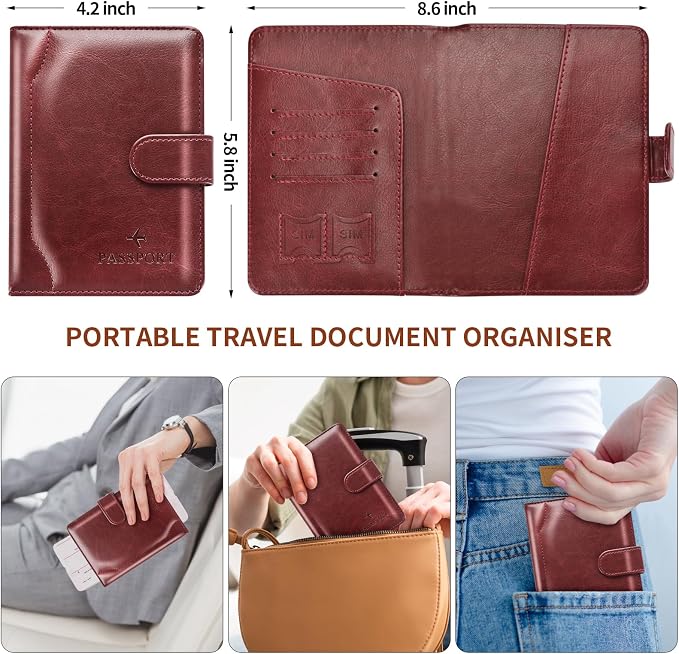 Passport Holder for Travel Essentials Wallet Cover Case Women Men Gift | Passport Holder for Travel Cruise Essentials, Passport Wallet Cover Case Women Men Travel Gifts