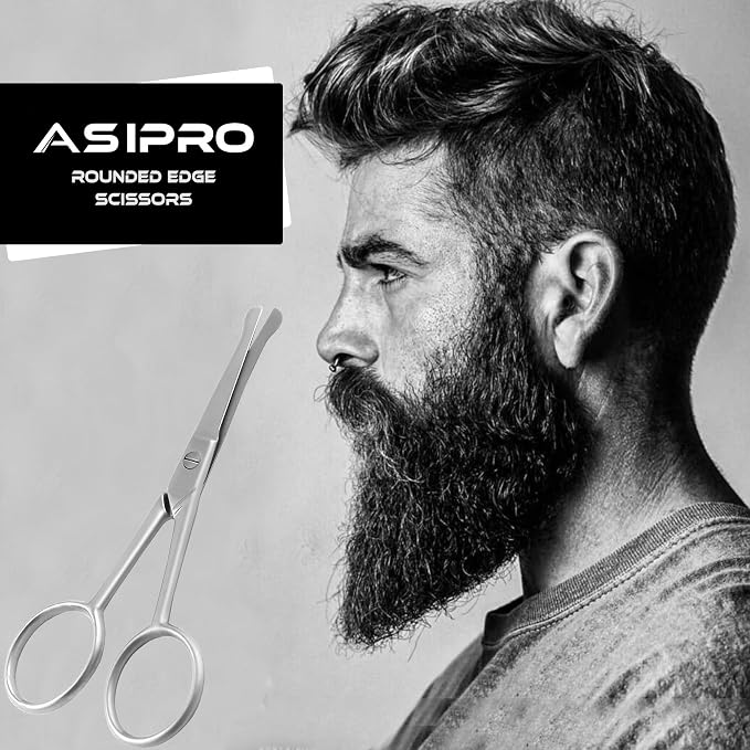 Nose Hair Scissors for Men & Women with Pouch Rounded Tip Scissor Blunt Nose Scissors Round Tip Scissor for Grooming Men Small Scissor for Nose Hair