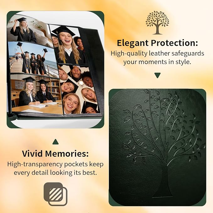 Photo Album 4x6 600 Pockets Slip In Extra Large Capacity | PU Leather Cover Picture Album Holds Horizontal & Vertical Photos for Family Wedding Baby Anniversary Christmas Gift