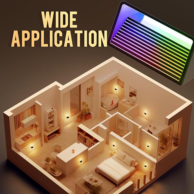 DORESshop LED Night Lights Plug into Wall [2 Pack], Plug in Nightlight, RGB Color-Changing Night Light, Dusk to Dawn Sensor, Nightlights for Adults, Bedroom, Bathroom, Hallway