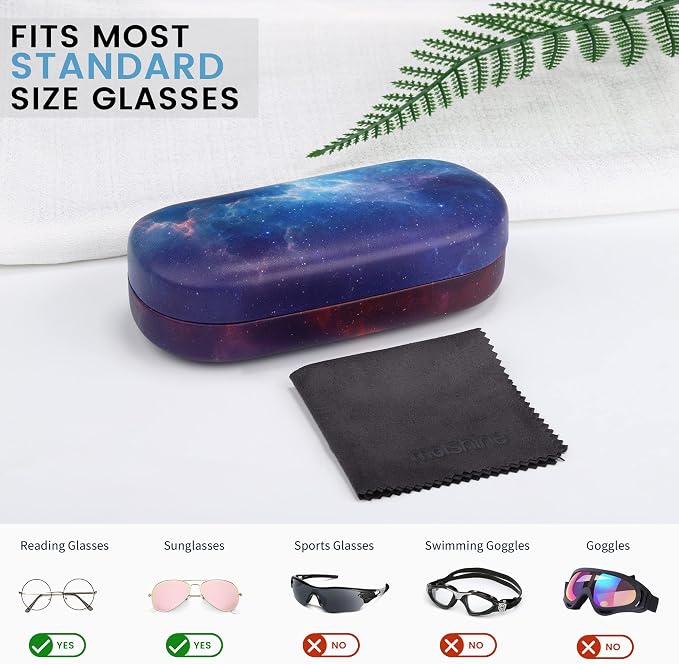 molshine Hard Shell Sunglasses Case,Classic Large Glasses Case for Women Men,Sunglass Eyeglasses