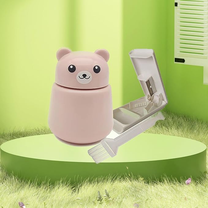 CoaGu Bear Pill Crusher & Splitter Kit - BPA-Free Combo for Pills/Tablets, FDA-Compliant Fine Powder, Nursing Home & Travel