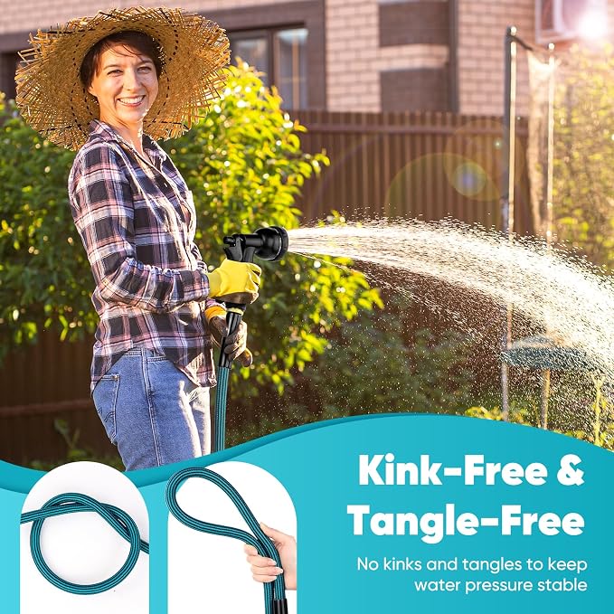 Garden Hose 5ft, Non-Expanding Water Hose Ultra Lightweight, Kink-Free, Sturdy, Flexible, Abrasion Resistant Hose for Yard, Lawn, Outdoor, Marine and Camper
