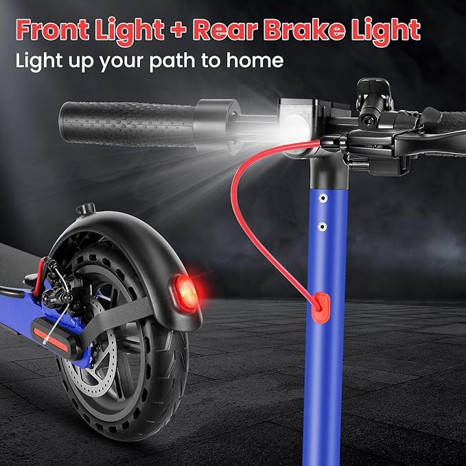 Caroma Electric Scooter with Seat Option,500/350W Motor Up to 25/20 Miles Range & 25/20 MPH Speed,9" Tires,Adjustable Electric Scooter for Adults,Foldable Commuting
