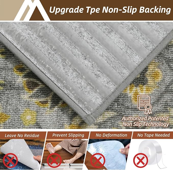 COSY HOMEER Stair Treads for Wooden Steps Non Slip Washable 8" X 30" 4pcs | Self Adhesive,Peel and Stick,Soft Carpet Stair Treads for Kids,Elder,Pet,Residue Free,Reusable Stair Runner,Multi-Surface Use