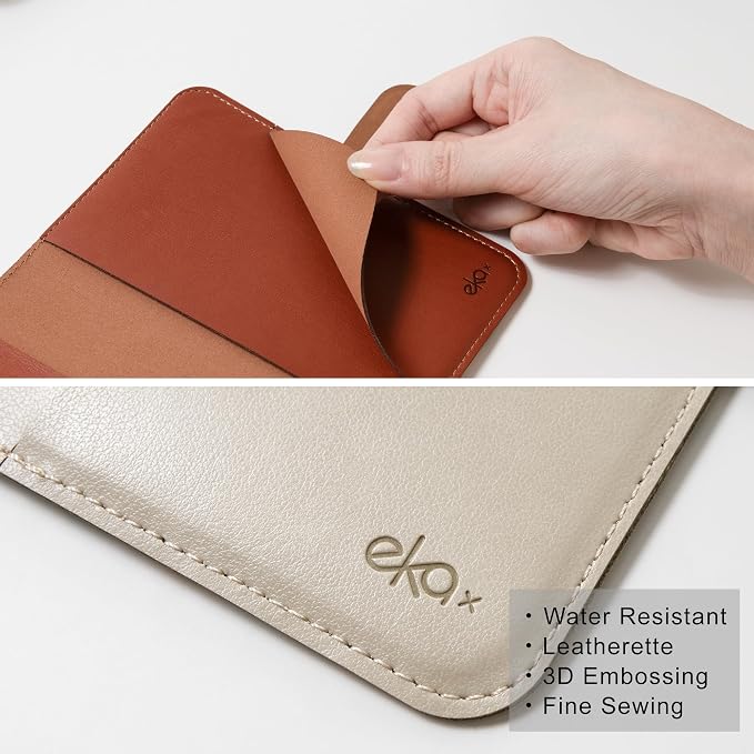 Leatherette Passport Holder with Floral Patterns, Premium PU Leather, Snap Button Closure, Travel Wallet Cover for Passport, Boarding Pass, and Cards(Aquatic orchid)
