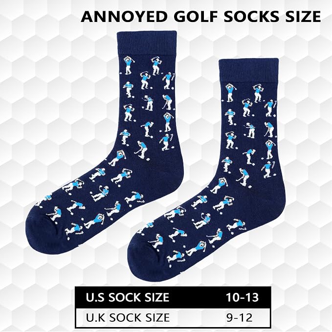 Annoyed Golf Socks for Men,Christmas Stocking Stuffers Gift for Dad Husband, Funny Golf Accessories Gifts for Men