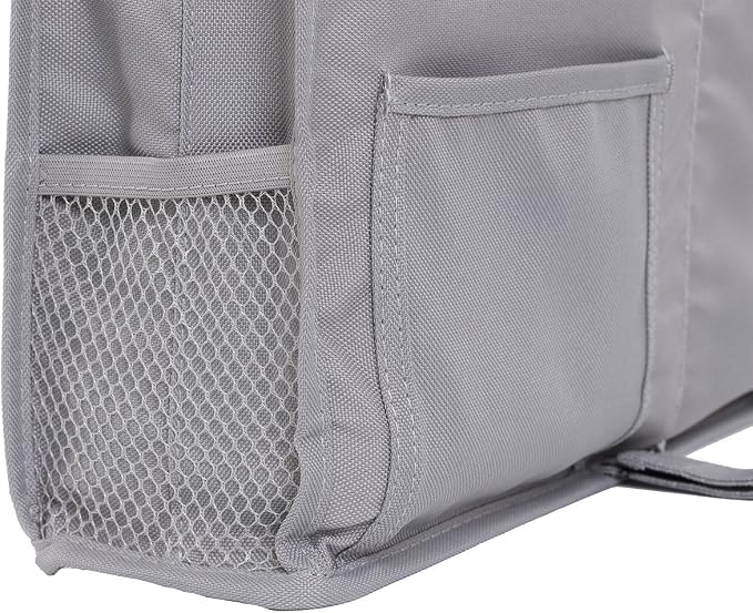 Sugaroom Bunk Bed Organizer - Bedside Storage Caddy with Pockets for College Dorm, Hospital, Baby Bed & Camp (Grey)