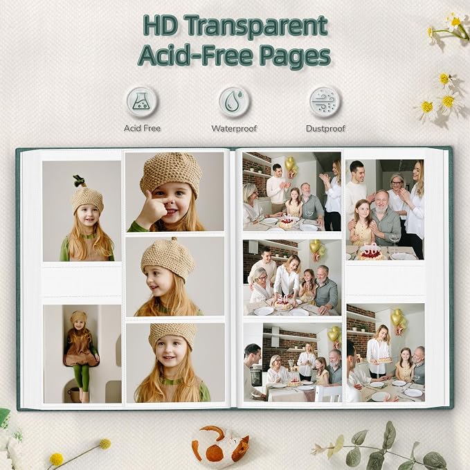 popotop Photo Album 4x6-600 Photos Photo Books with 600 Horizontal and Vertical Pockets,Linen Cover Albums for Family Wedding Anniversary Baby Vacation Pictures