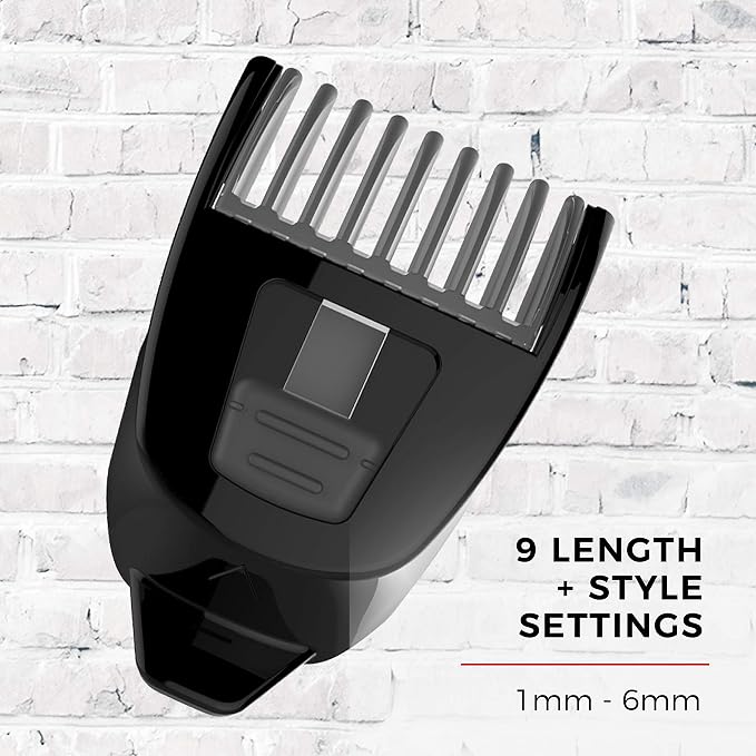 Remington Ultimate Precision Detail Trimmer, Nose, Ear & Eyebrow Trimmer | Surgical Steel Blades for Precise Detailing, 5-Length Adjustable Comb, Dual-Sided Head