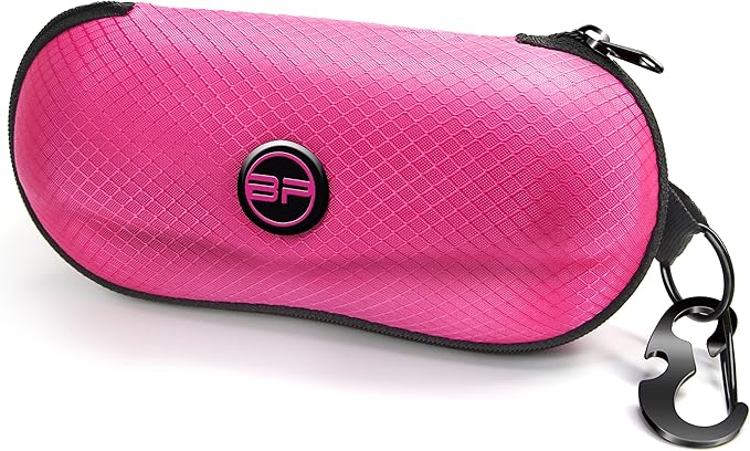 BLUPOND Sunglasses Case Semi Hard EVA Shell with Metal Hanging Hook Belt Clip Sun Glasses Storage