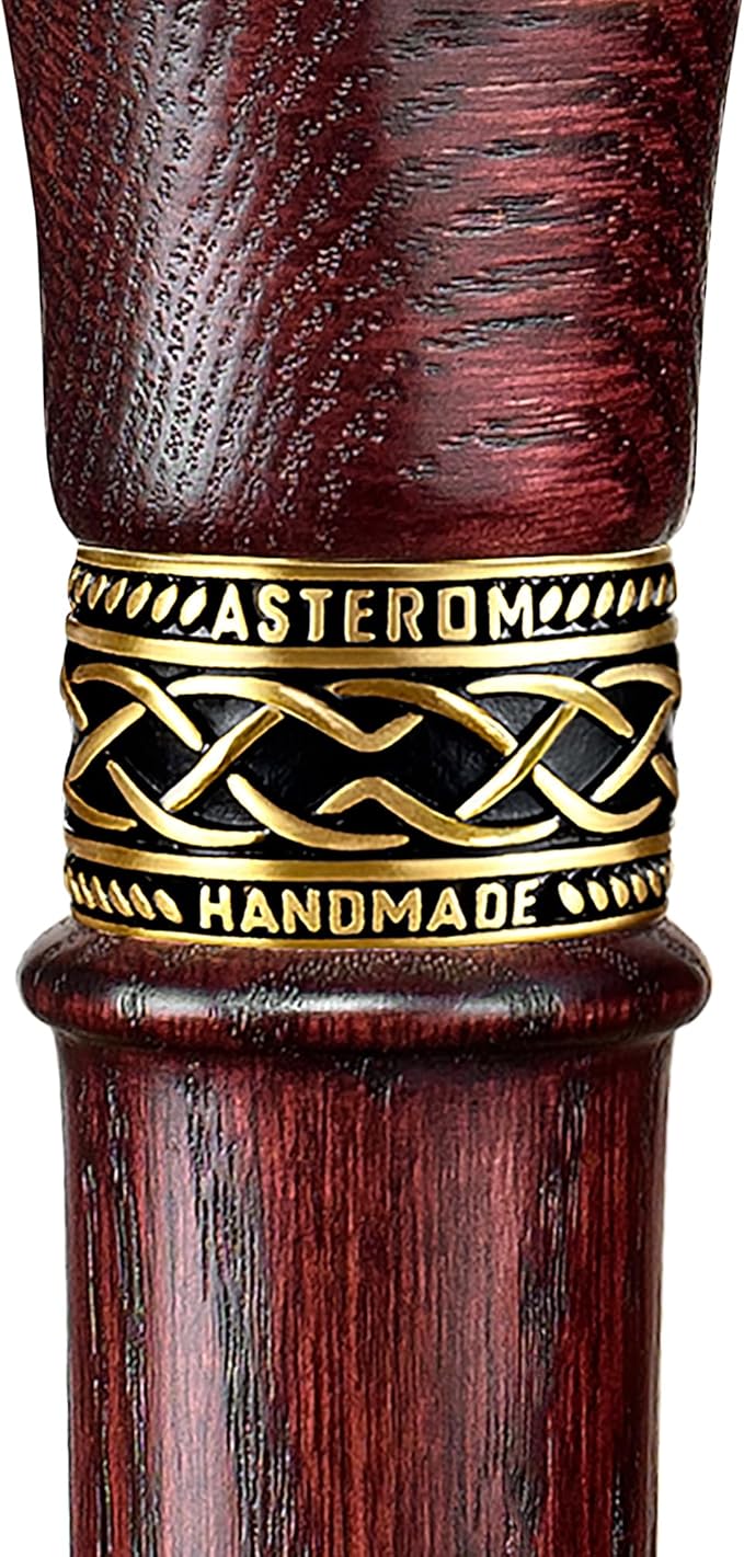 Asterom Walking Cane - Handmade, Ergonomic, Wooden - Canes for Men & Women - Walking Sticks for Seniors, Unique, Wood