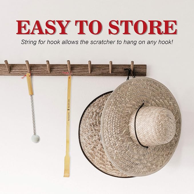 BambooMN 17 Inch Bamboo Wooden Back Scratcher Smooth Massage Roller Handle for Itching Stress Relief, 10 Units
